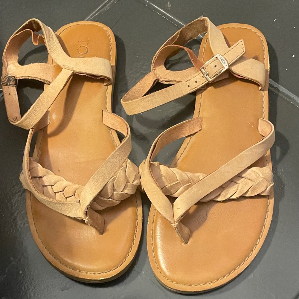 Toms Women's Braided Tan Sandals